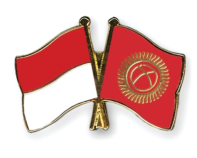 Fahnen Pins Indonesien Kirgisistan