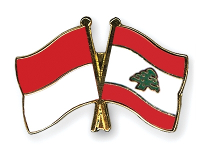 Fahnen Pins Indonesien Libanon