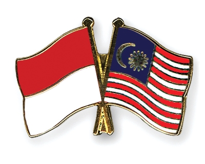 Fahnen Pins Indonesien Malaysia