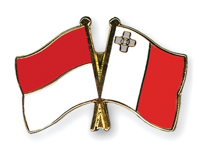 Fahnen Pins Indonesien Malta