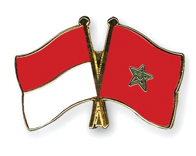 Fahnen Pins Indonesien Marokko