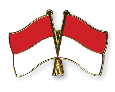 Fahnen Pins Indonesien Monaco
