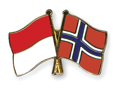 Fahnen Pins Indonesien Norwegen