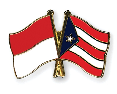 Fahnen Pins Indonesien Puerto-Rico