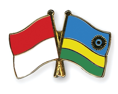 Fahnen Pins Indonesien Ruanda