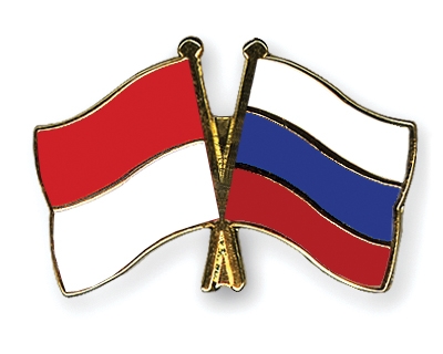 Fahnen Pins Indonesien Russland