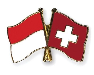 Fahnen Pins Indonesien Schweiz