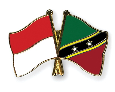 Fahnen Pins Indonesien St-Kitts-und-Nevis