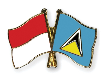 Fahnen Pins Indonesien St-Lucia