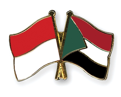 Fahnen Pins Indonesien Sudan