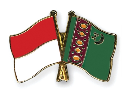 Fahnen Pins Indonesien Turkmenistan