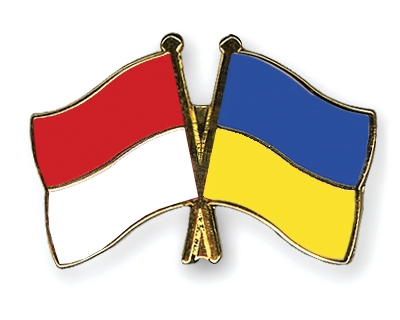 Fahnen Pins Indonesien Ukraine