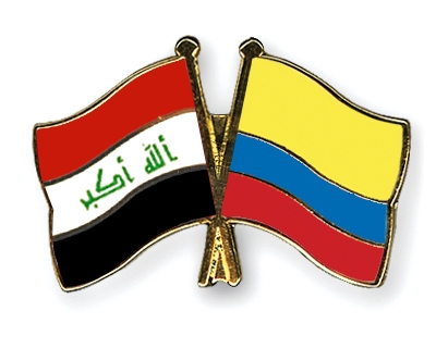 Fahnen Pins Irak Kolumbien