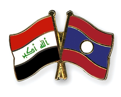 Fahnen Pins Irak Laos