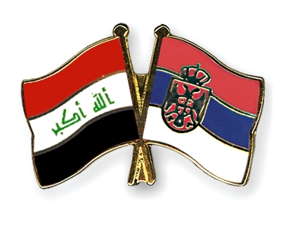 Fahnen Pins Irak Serbien