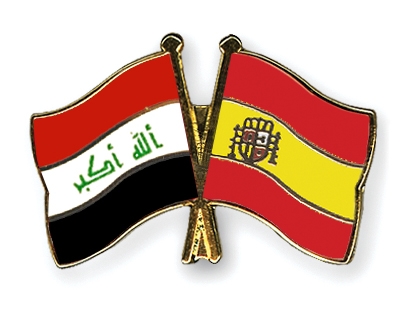 Fahnen Pins Irak Spanien