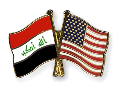 Fahnen Pins Irak USA