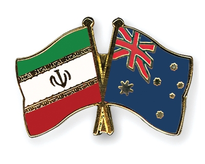 Fahnen Pins Iran Australien