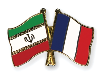 Fahnen Pins Iran Frankreich