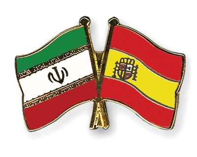 Fahnen Pins Iran Spanien