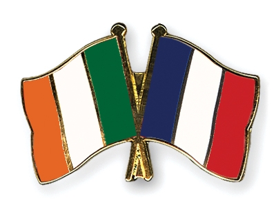 Fahnen Pins Irland Frankreich