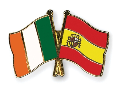 Fahnen Pins Irland Spanien