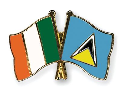 Fahnen Pins Irland St-Lucia