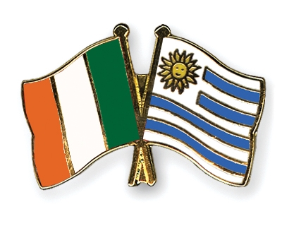 Fahnen Pins Irland Uruguay