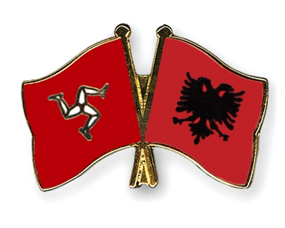 Fahnen Pins Isle-of-Man Albanien