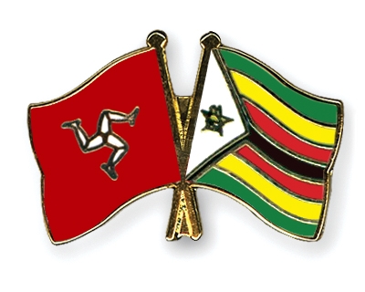 Fahnen Pins Isle-of-Man Simbabwe