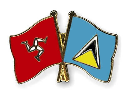 Fahnen Pins Isle-of-Man St-Lucia