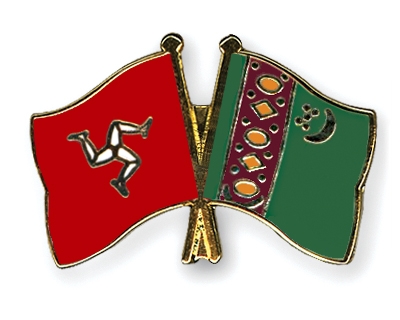 Fahnen Pins Isle-of-Man Turkmenistan