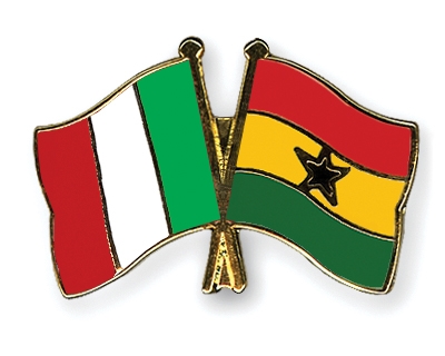 Fahnen Pins Italien Ghana