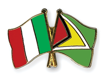 Fahnen Pins Italien Guyana
