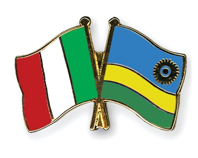 Fahnen Pins Italien Ruanda