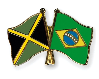 Fahnen Pins Jamaika Brasilien