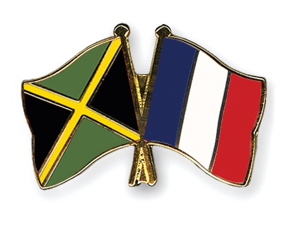 Fahnen Pins Jamaika Frankreich