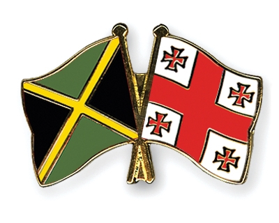 Fahnen Pins Jamaika Georgien