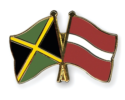 Fahnen Pins Jamaika Lettland