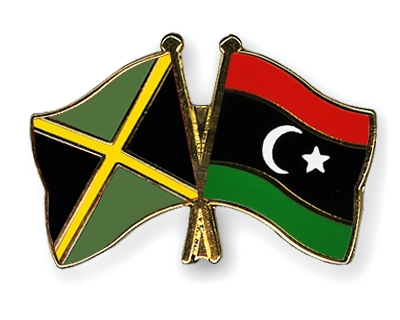 Fahnen Pins Jamaika Libyen