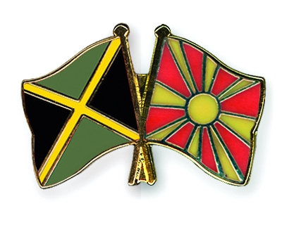 Fahnen Pins Jamaika Mazedonien