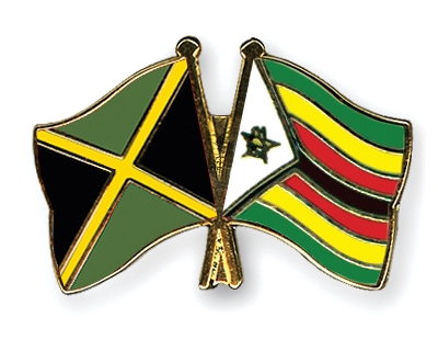 Fahnen Pins Jamaika Simbabwe