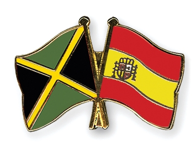 Fahnen Pins Jamaika Spanien