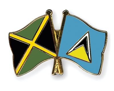 Fahnen Pins Jamaika St-Lucia