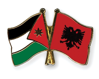 Fahnen Pins Jordanien Albanien
