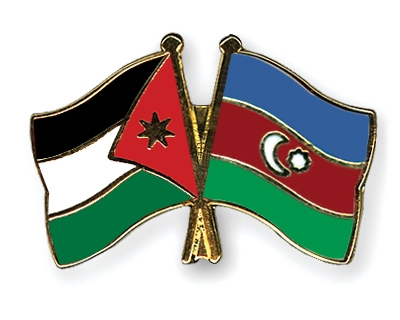 Fahnen Pins Jordanien Aserbaidschan