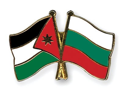 Fahnen Pins Jordanien Bulgarien