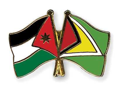 Fahnen Pins Jordanien Guyana