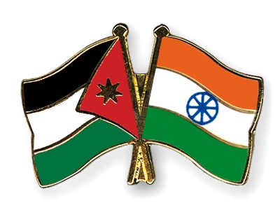 Fahnen Pins Jordanien Indien