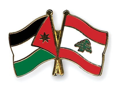 Fahnen Pins Jordanien Libanon